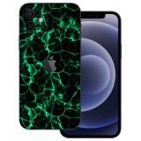 iPhone 12 Mini - Zöld füstcsíkos hátlap fólia