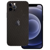 iPhone 12 Pro - 3D fekete karbon hátlap fólia