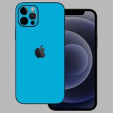 iPhone 12 Pro Max - Fényes metál világoskék hátlap fólia