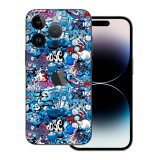 iPhone 15 Pro Max - Kék graffiti mintás fólia
