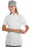 Isacco Fehér rövidujjú női szakácskabát 100% pamut
