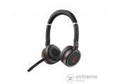 Jabra Evolve 75 UC Stereo Headset Vezetékes és vezeték nélküli Micro-USB Bluetooth Fekete, Vörös