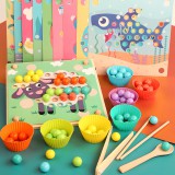 JM Montessori Készségfejlesztő Clip Beads Gyöngyös Játék