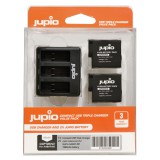 Jupio Value Pack 2x GoPro HERO5/6/7/2018, HERO (2018) AHDBT-501 akciókamera akkumulátor + USB tri...