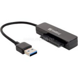 Kábel Átalakító - USB3.0 to SATA Link (fekete; USB bemenet - SATA 2,5" kimenet; max.5 Gbit/sec) (SANDBERG_133-87)