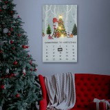 Kalendárium LED-es fali kép, 30x50 cm