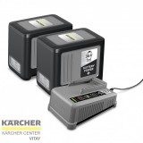 Karcher KÄRCHER Gyorstöltő és 2 db 6,0 Ah akkumulátor 36 V-os gépekhez 36/60