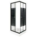 Kerra PICO Black stripe 70 szögletes zuhanykabin zuhanytálcával