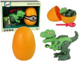 KicsiKocsiBolt Dinoszaurusz Tyrannosaurus Rex készlet tojással DIY csavarhúzóval Zöld 10415
