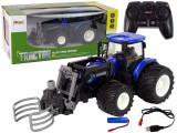 KicsiKocsiBolt Távirányítós traktor markolókarral Kék 13348