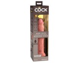 King Cock Elite 9 - tapadótalpas, rádiós vibrátor 23cm - natúr