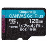 Kingston 128GB microSDXC Canvas Go! Plus Class 10 170R A2 U3 V30 Card adapter nélkül SDCG3/128GBSP