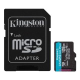 Kingston 128GB microSDXC Canvas Go! Plus Class 10 170R A2 U3 V30 Card + adapterrel SDCG3/128GB