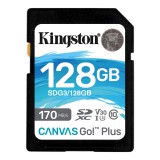 Kingston 128GB SDXC Canvas Go! Plus Class 10 170R UHS-I U3 V30  SDG3/128GB