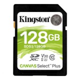 Kingston 128GB SDXC Canvas Select Plus Class 10 100R C10 UHS-I U3 V30  SDS2/128GB