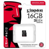Kingston 16GB Micro SD Industrial (SDHC, Class 10, A1) memóriakártya (SDCIT2/16GBSP)
