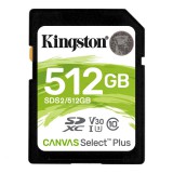 Kingston 512GB SDXC Canvas Select Plus Class 10 100R C10 UHS-I U3 V30  SDS2/512GB