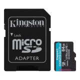 Kingston 64GB microSDXC Canvas Go! Plus Class 10 170R A2 U3 V30 Card + adapterrel SDCG3/64GB