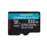 Kingston Canvas Go! Plus MicroSDXC memóriakártya 512GB, Class10, UHS-I U3 (SDCG3/512GBSP)