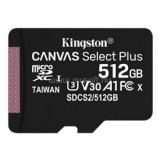 Kingston Canvas Select Plus MicroSDXC memóriakártya 512GB, Class10 (SDCS2/512GBSP)