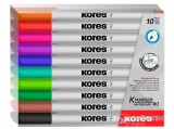 Kores K-Marker kúpos tábla és flipchart marker készlet, 1-3 mm, 10 db