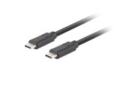 Lanberg CA-CMCM-32CU-0018-BK USB kábel 1,8 M USB 3.2 Gen 2 (3.1 Gen 2) USB C Fekete