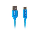Lanberg Premium USB 2.0 - USB C kábel Quick Charge 3.0 1m (CA-USBO-22CU-0010-BL)