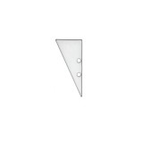 LEDIUM EC91W végzáró Hide Triangle LED profilhoz, alumínium, fehér, csavarokkal