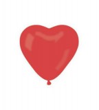 . Léggömb, 25 cm, szív alakú, piros (PT1045CS)