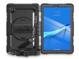 Lenovo Tab M10 10.1 2nd gen. TB-X306 ütésálló tablet tok 360 fokos védelemmel, 4H kijelzővédő üveggel - Tech-Protect Solid - fekete (ECO csomagolás)