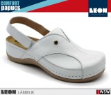Leon COMFORT 913 WHITE komfort női papucs