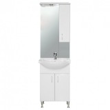 Leziter Bianca Plus 55 komplett fürdőszobabútor, magasfényű fehér színben, jobbos nyitási irány