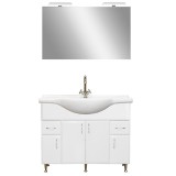 Leziter Bianca Prime 105 komplett fürdőszobabútor, magasfényű fehér színben