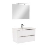 Leziter Vario Trim 80 komplett fürdőszoba bútor fehér-fehér