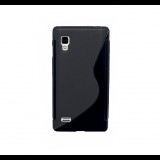 LG Optimus L9 II D605, TPU szilikon tok, S-Line, fekete (58158) - Telefontok