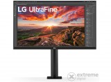LG UltraFine 27UN880P-B Monitor, 27", IPS, 4K 3840x2160, HDR, HDMI, DP, USB-C, Hangszóró, Pivot, Fekete 27UN880P-B.AEU