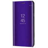 LG V50 ThinQ 5G, Oldalra nyíló tok, hívás mutatóval, Smart View Cover, lila (utángyártott) (95719) - Telefontok