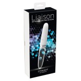 Liaison Straight - akkus, LED vibrátor (áttetsző-fehér)