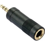 LINDY Jack Audio Átalakító [1x Jack dugó, 3,5 mm-es - 1x Jack alj, 6,35 mm-es] Fekete (35621) - Audió kábel