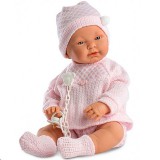 Llorens Csecsemő lány baba rózsaszín ruhában 45cm (45024) (45024) - Llorens babák