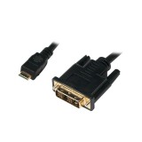 LogiLink Mini-HDMI apa –> DVI-D kábel apa, 2 m (CHM004) (CHM004) - HDMI