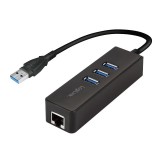 Logilink USB 3.0 3-port Hub Gigabit Ethernet (UA0173A) (UA0173A) - USB Elosztó