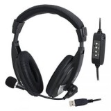 LogiLink USB-s sztereó fejhallgató fekete (HS0019)