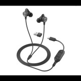 Logitech Zone MSFT Teams mikrofonos fejhallgató fekete (981-001009) (981-001009) - Fülhallgató