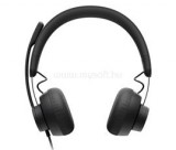 Logitech Zone vezetékes headset (fekete) (981-000870)