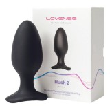 LOVENSE Hush 2 L - akkus kis anál vibrátor (57mm) - fekete