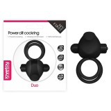 Lovetoy Power Clit Duo Silicone Cockring Black