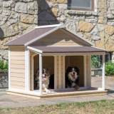 LSH Balto Twin szigetelt, fűthető kutyaház 190x90x140 cm - Kutyaház+fűtés+termosztát