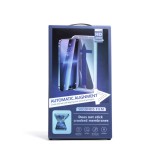 Magic Glass Karc és ütésálló üvegfólia átlátszó szélekkel fekete szélekkel iPhone 14 Pro Max Easy Go