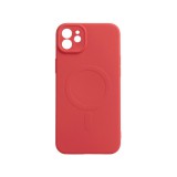 Magsafe-es TPU telefontok iPhone 12 6.1 colos YooUp Magnetic Pastell piros